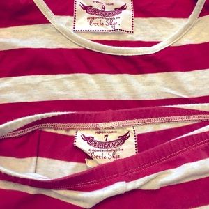 Paper Wings shirt size 8 and legging size 7 set